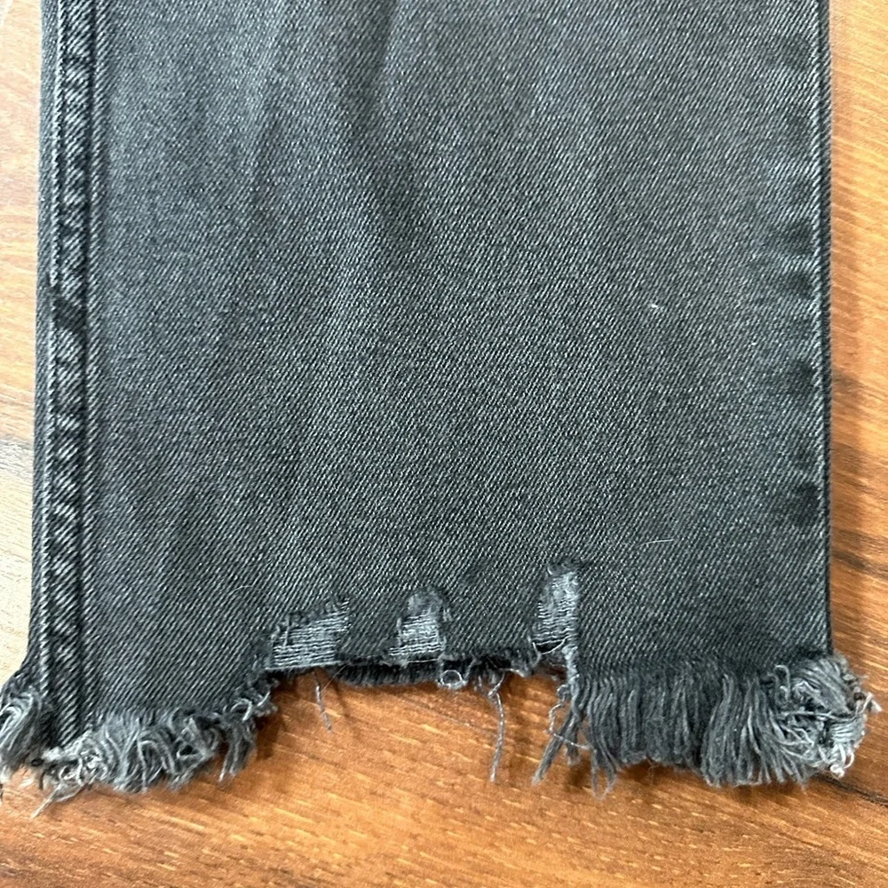 Abercrombie Ultra High Rise Ankle Straight Jeans washed black Sz 8 (29)